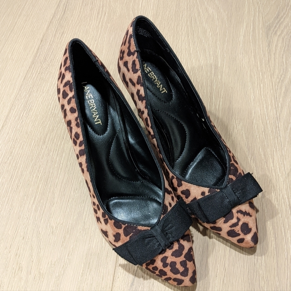 Leopard Print bow detail heels